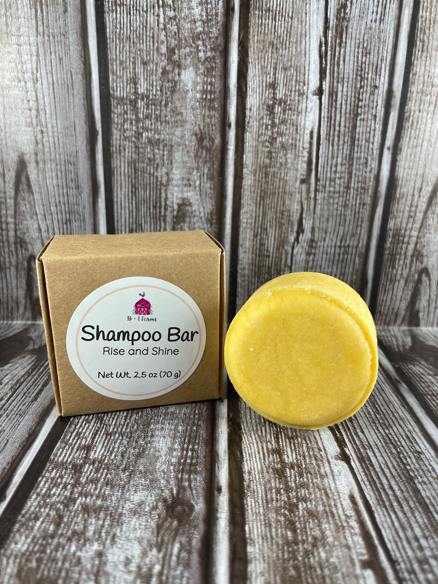 Rise & shine shampoo scented shampoo bar with notes of lemongrass