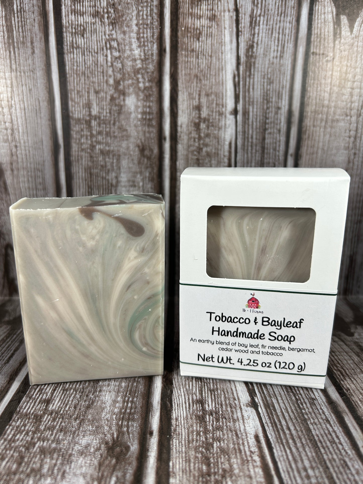 Tobacco & bayleaf handmade soap