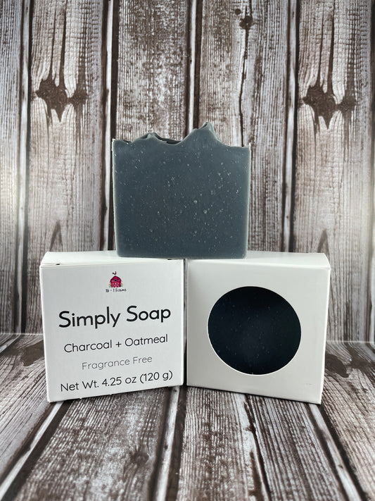 Charcoal + Oatmeal Face Soap (Unscented)